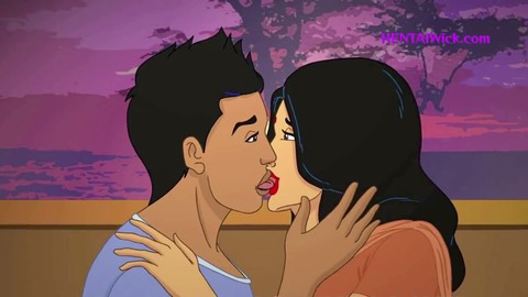Épais pénis noir dans une scène sauvage d'anime hentai en 3D
