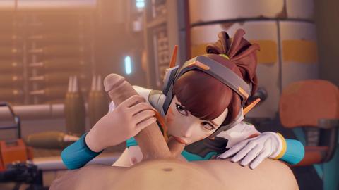 Dva dando una mamada mientras hace una paja [Overwatch] [Grand Cupido]