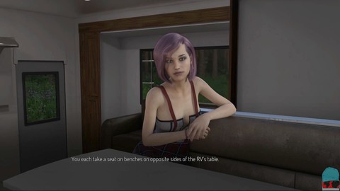 Mamá con grandes senos se deja atar en este juego de novela visual