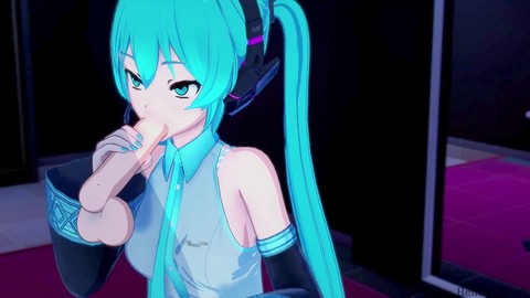 Hatsune Miku shows off her backstage skills